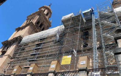 Construcciones Calderón trabaja en la rehabilitación de las cubiertas de la Catedral de Jaén