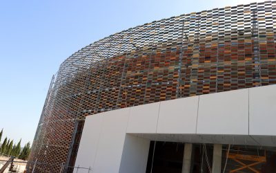 Visita institucional a las obras del palacio de deportes «Olivo Arena», que construye Construcciones Calderón junto a Acciona y Solar Jiennense