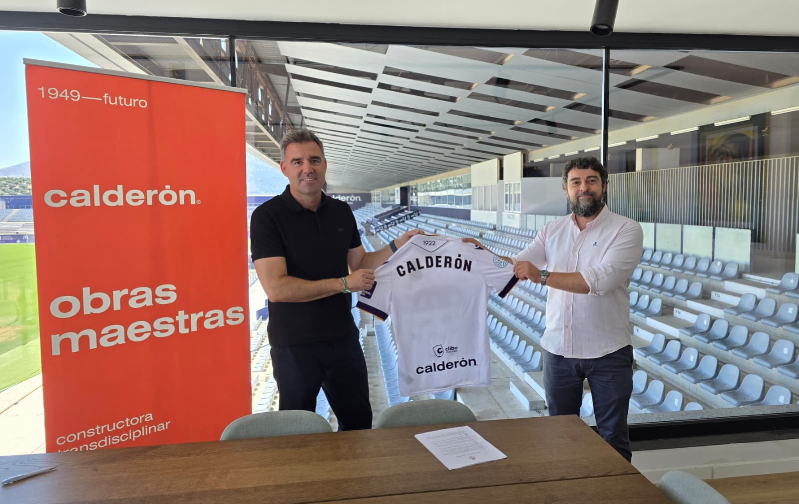 Construcciones Calderón renueva su compromiso con el Real Jaén CF por tercera temporada tras el histórico ascenso a primera RFEF